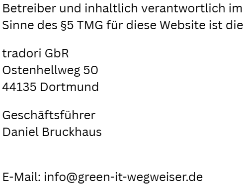 Impressum von green-it-wegweiser.de